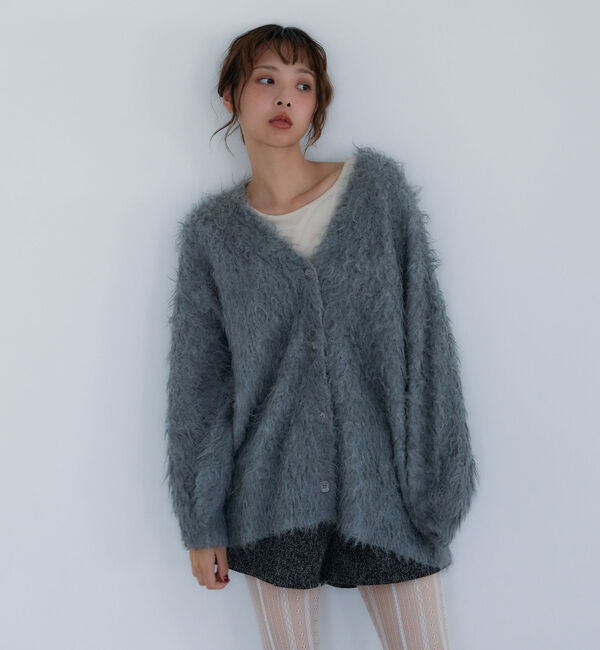 archives「ロングシャギーミドルニットカーディガン」|カーディガン|