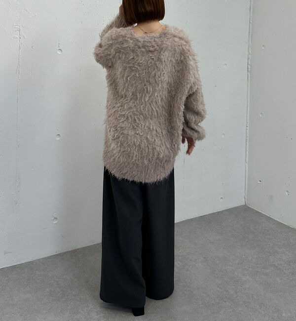 archives「ロングシャギーミドルニットカーディガン」|カーディガン|