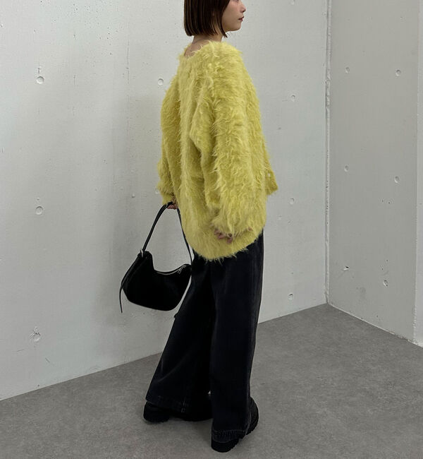 archives「ロングシャギーミドルニットカーディガン」|カーディガン|