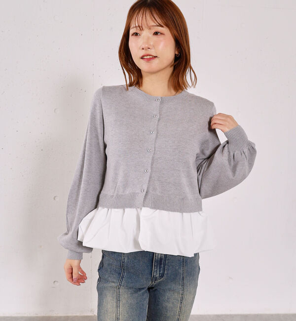 archives「【アンチピリンク】ドッキングバルーンニットカーディガン」|カーディガン|