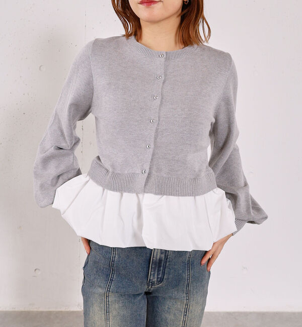 archives「【アンチピリンク】ドッキングバルーンニットカーディガン」|カーディガン|