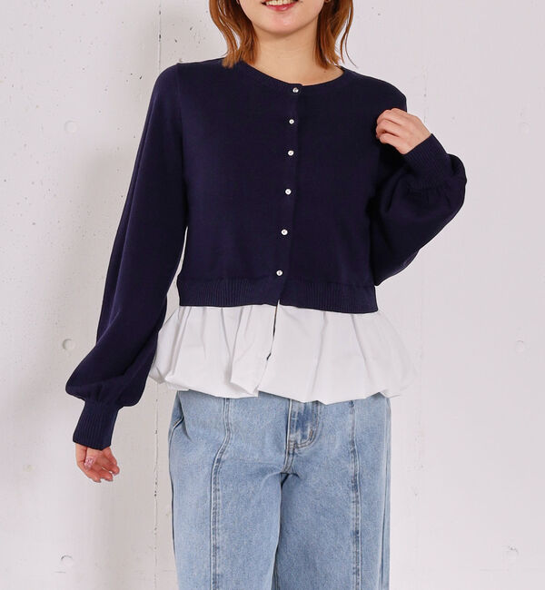 archives「【アンチピリンク】ドッキングバルーンニットカーディガン」|カーディガン|