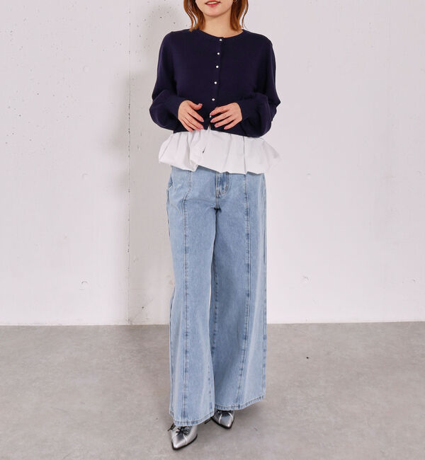 archives「【アンチピリンク】ドッキングバルーンニットカーディガン」|カーディガン|