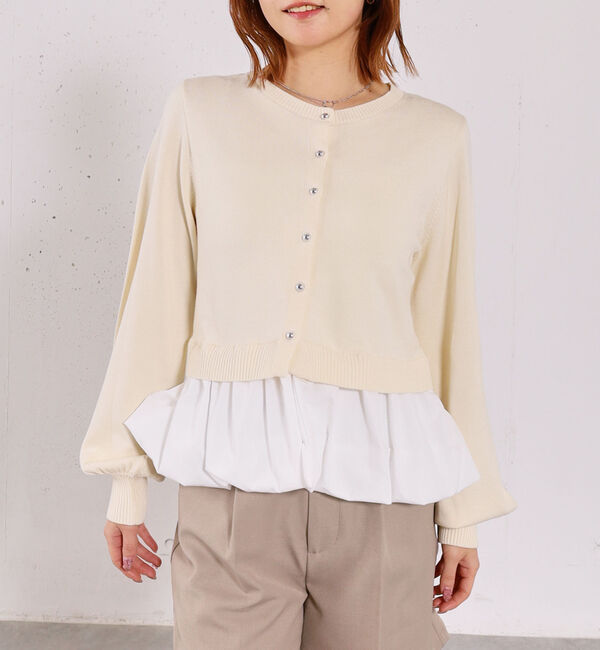 archives「【アンチピリンク】ドッキングバルーンニットカーディガン」|カーディガン|