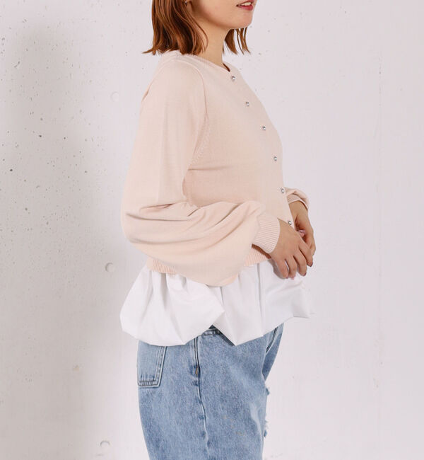 archives「【アンチピリンク】ドッキングバルーンニットカーディガン」|カーディガン|