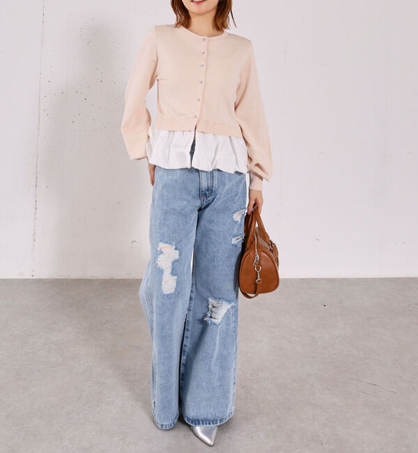 archives「【アンチピリンク】ドッキングバルーンニットカーディガン」|カーディガン|