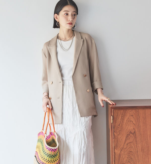 Doux archives「メッシュテーラードダブルジャケット」|テーラードジャケット|