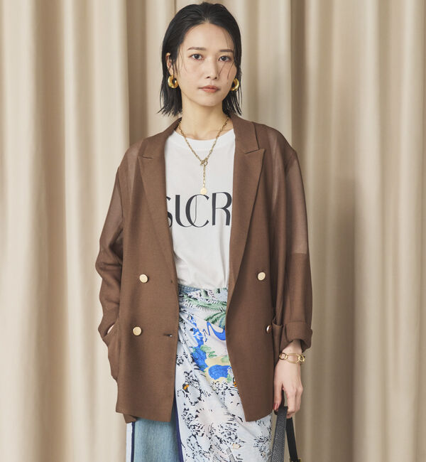 Doux archives「メッシュテーラードダブルジャケット」|テーラードジャケット|