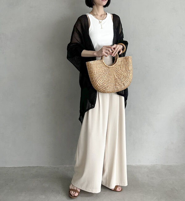 Doux archives「ウォッシャブルコットンオープンメッシュカーディガン」|カーディガン|