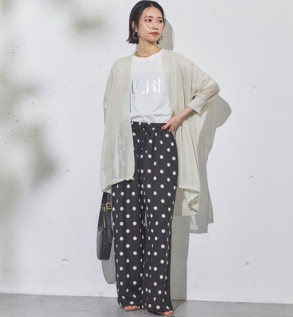 Doux archives「ウォッシャブルコットンオープンメッシュカーディガン」|カーディガン|