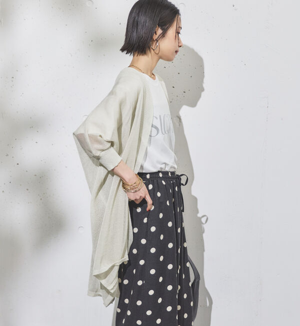 Doux archives「ウォッシャブルコットンオープンメッシュカーディガン」|カーディガン|