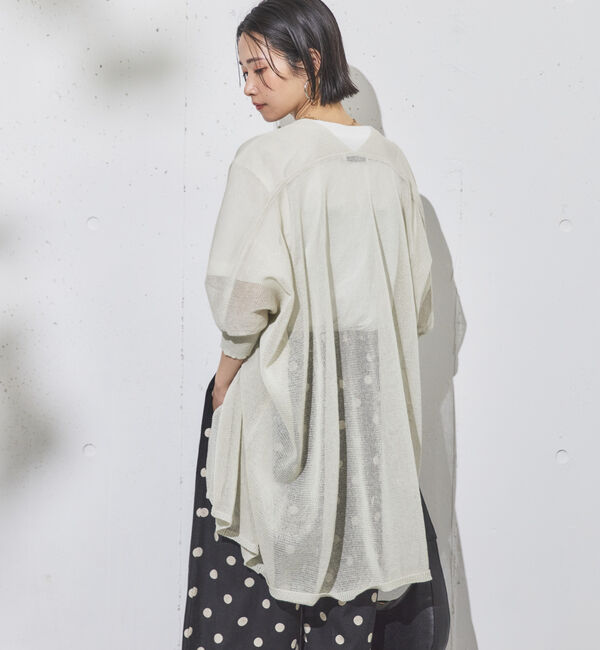 Doux archives「ウォッシャブルコットンオープンメッシュカーディガン」|カーディガン|