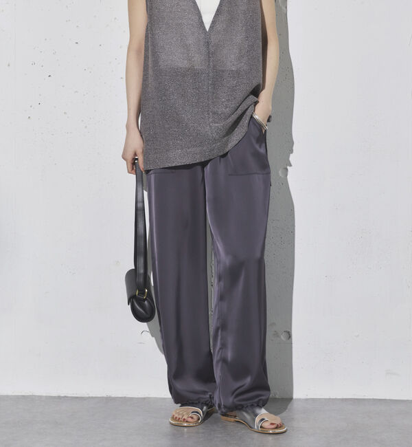 Doux archives「&rsquo;サテンパラシュートパンツ&rsquo;」|チノ|CHARCOAL GRAY