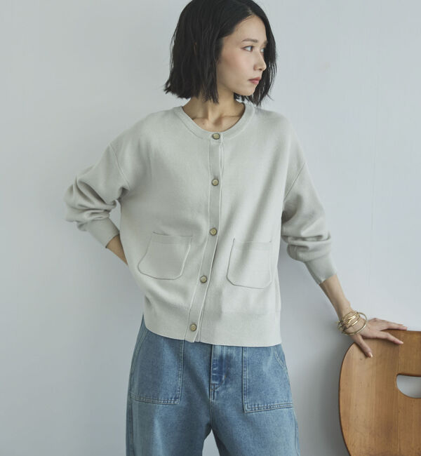 Doux archives「ニットジャケット」|カーディガン|GREIGE