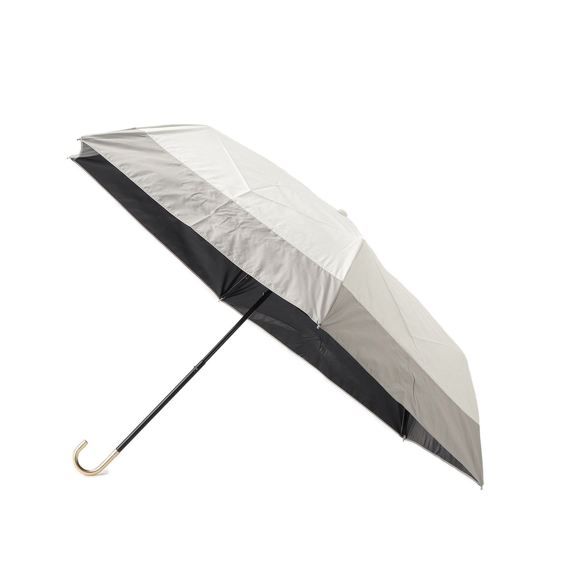 SHOO･LA･RUE「【折りたたみ傘/晴雨兼用】【because】バイカラーミニ」|傘|アイボリー(504)