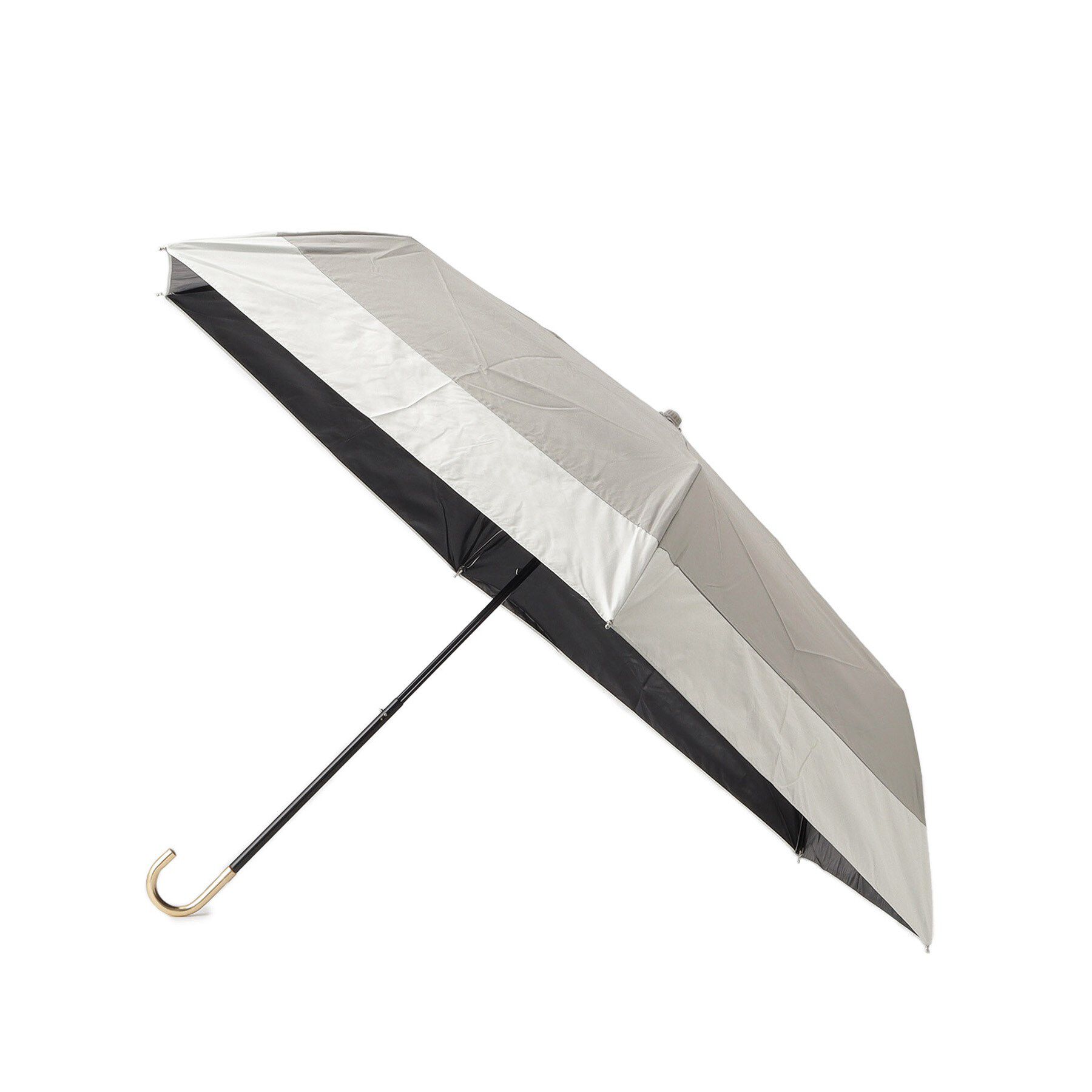 SHOO･LA･RUE「【折りたたみ傘/晴雨兼用】【because】バイカラーミニ」|傘|グレー(512)