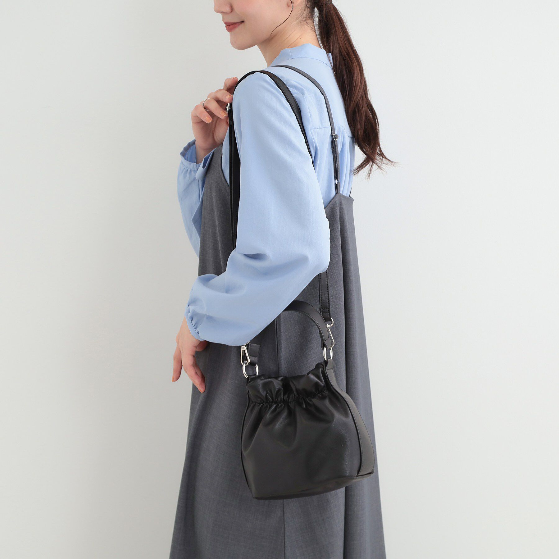 SHOO･LA･RUE「口元ギャザーミニショルダーバッグ」|ショルダー・メッセンジャー|