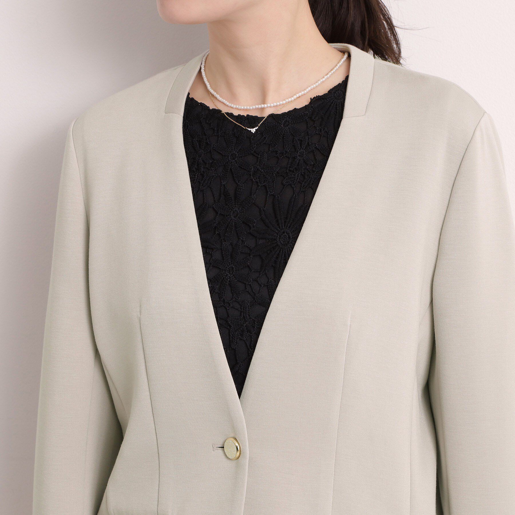 ITS&rsquo;DEMO「【入卒／洗濯機OK／セットアップ可】ダンボールノーカラージャケット」|ノーカラージャケット|