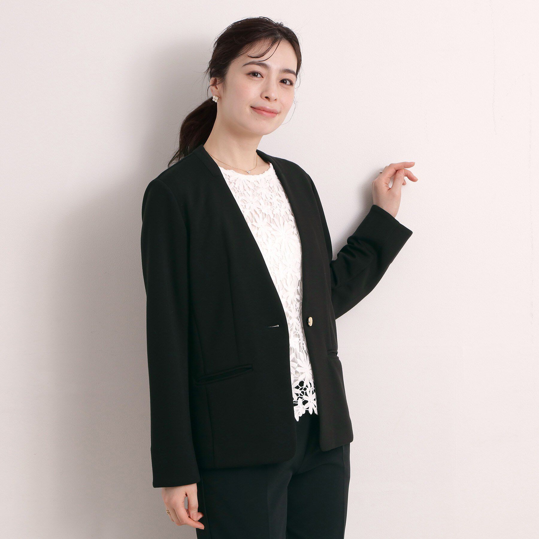 ITS&rsquo;DEMO「【入卒／洗濯機OK／セットアップ可】ダンボールノーカラージャケット」|ノーカラージャケット|