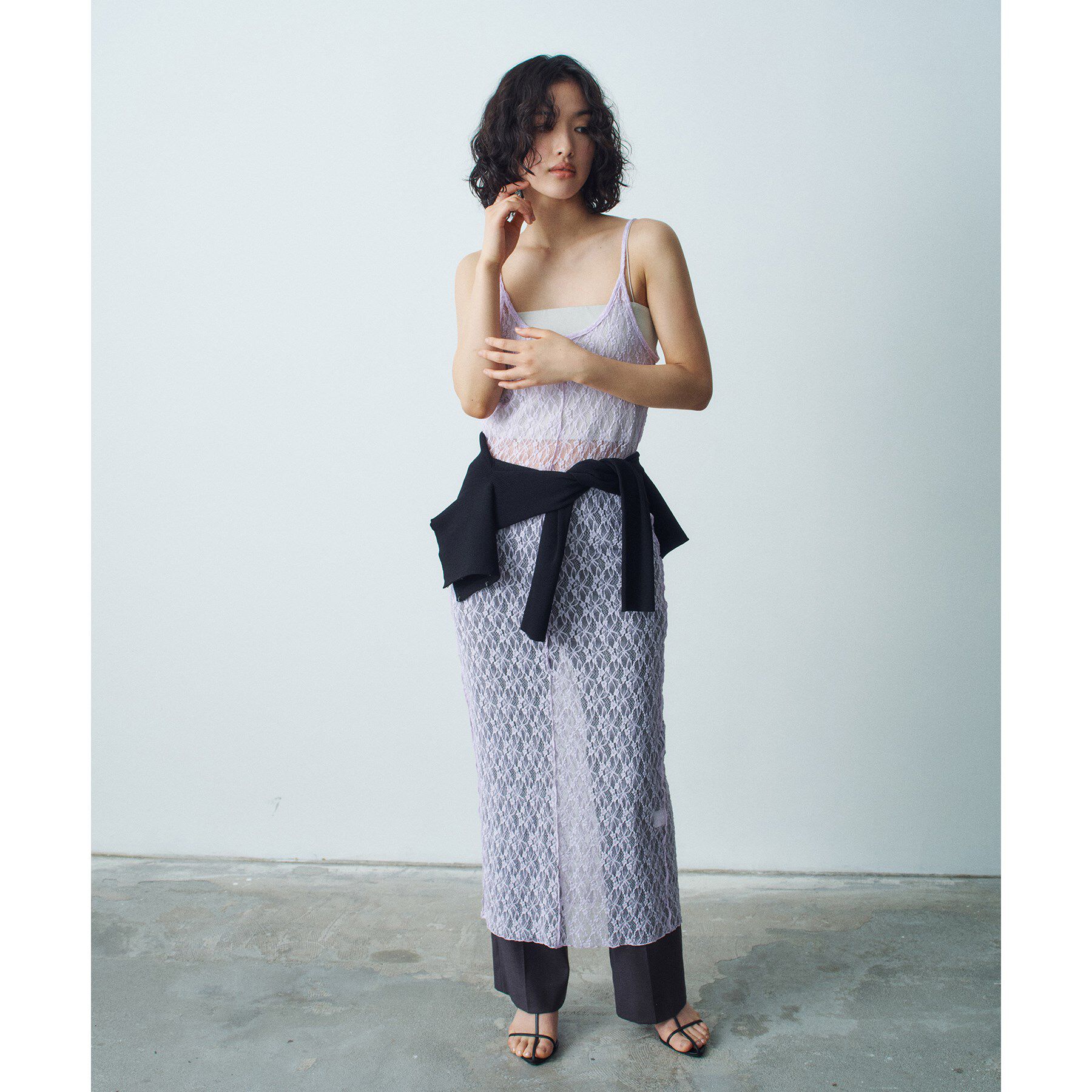 CODE A「stretch lace cami dress」|ワンピース|