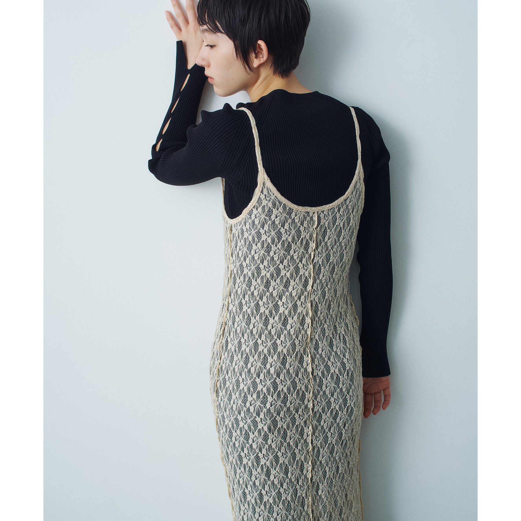 CODE A「stretch lace cami dress」|ワンピース|