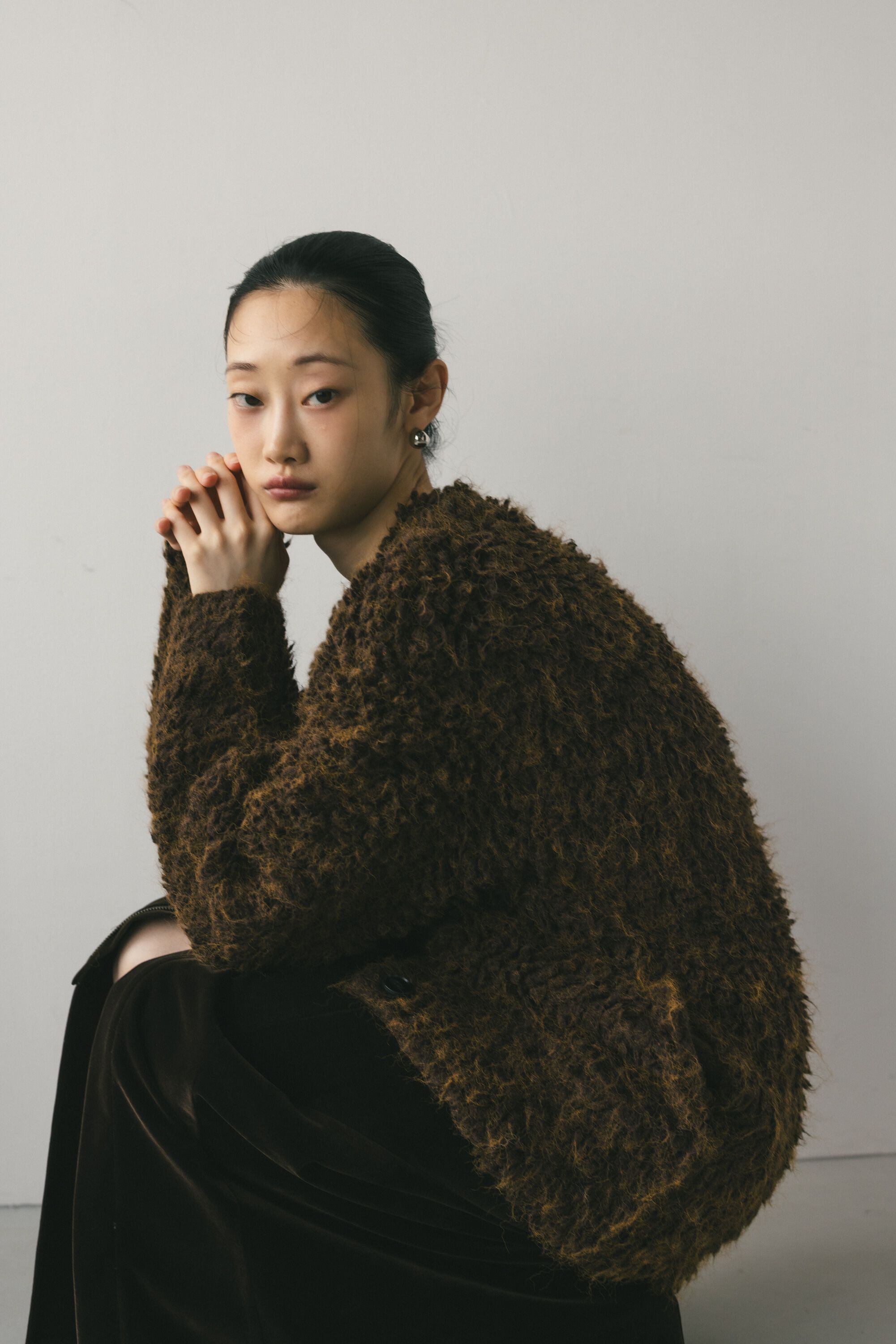 STYLEMIXER「ミックスループニットカーデ」|カーディガン|BRN