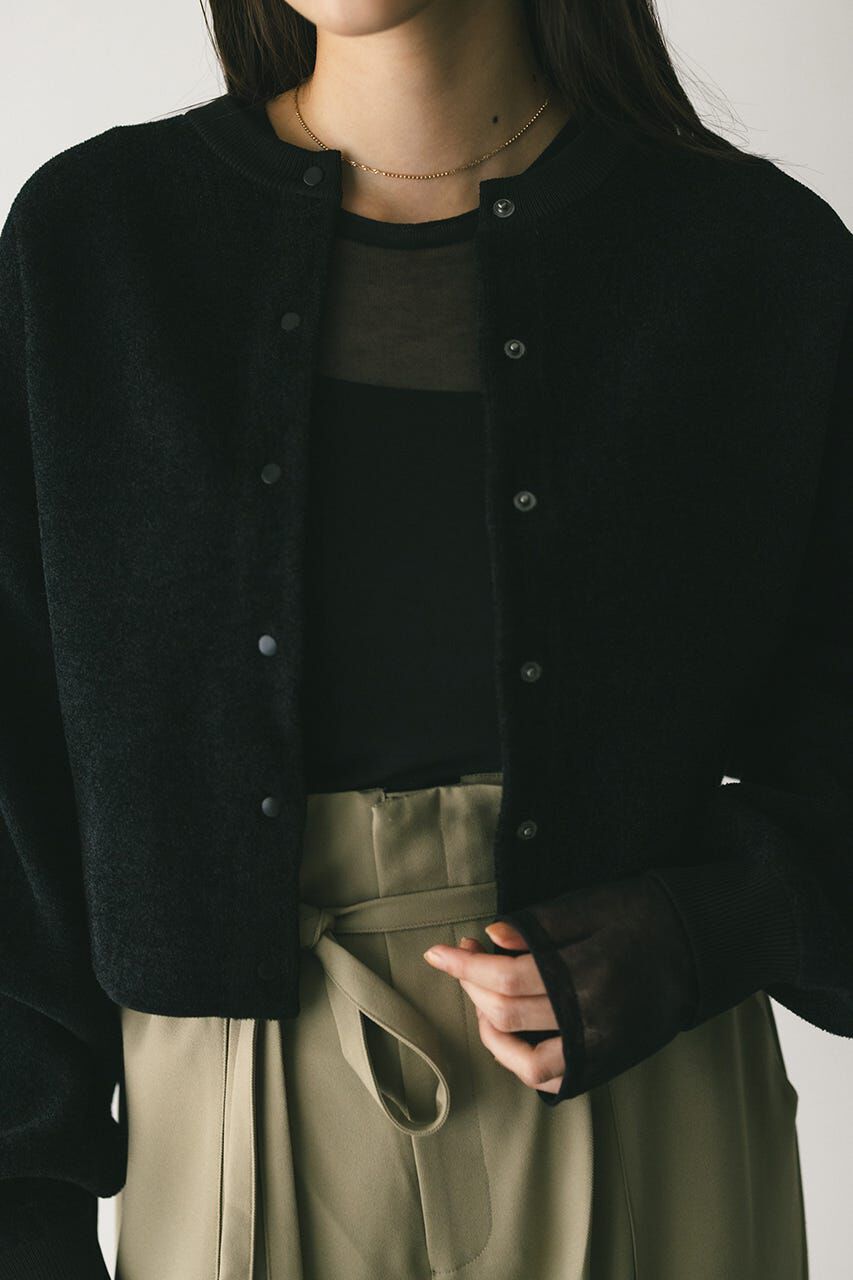 STYLEMIXER「リバーシブルベロアニットカーデ」|カーディガン|