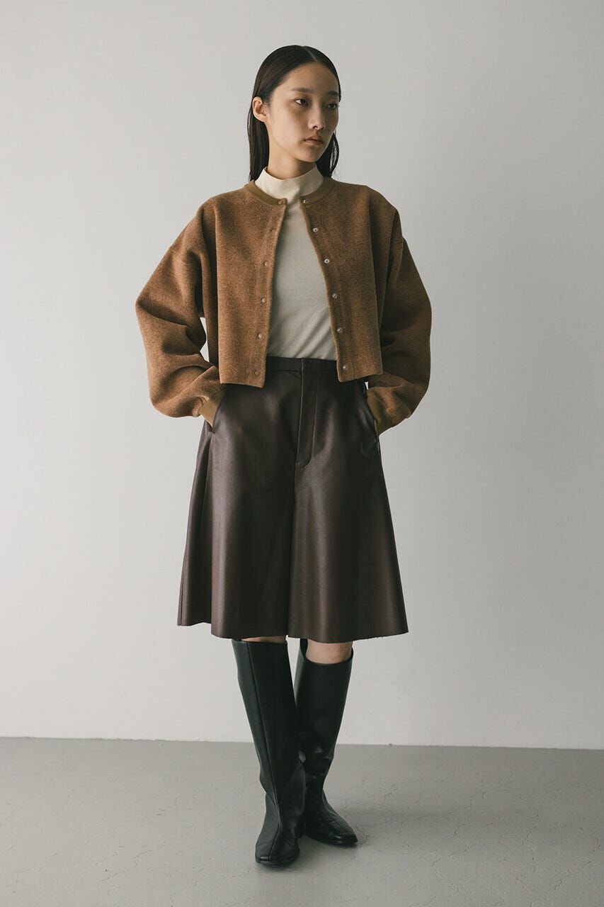 STYLEMIXER「リバーシブルベロアニットカーデ」|カーディガン|