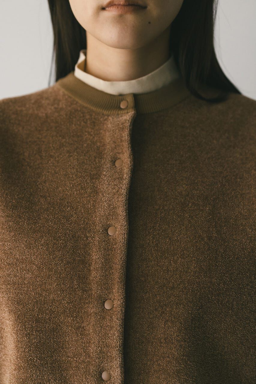 STYLEMIXER「リバーシブルベロアニットカーデ」|カーディガン|