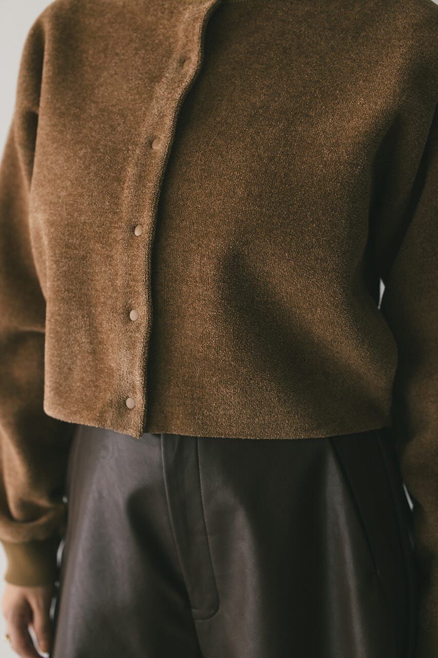 STYLEMIXER「リバーシブルベロアニットカーデ」|カーディガン|