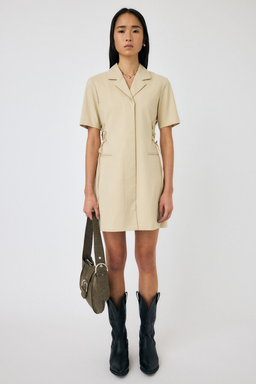 MOUSSY「LACE UP TAILORED ドレス」|ワンピース|
