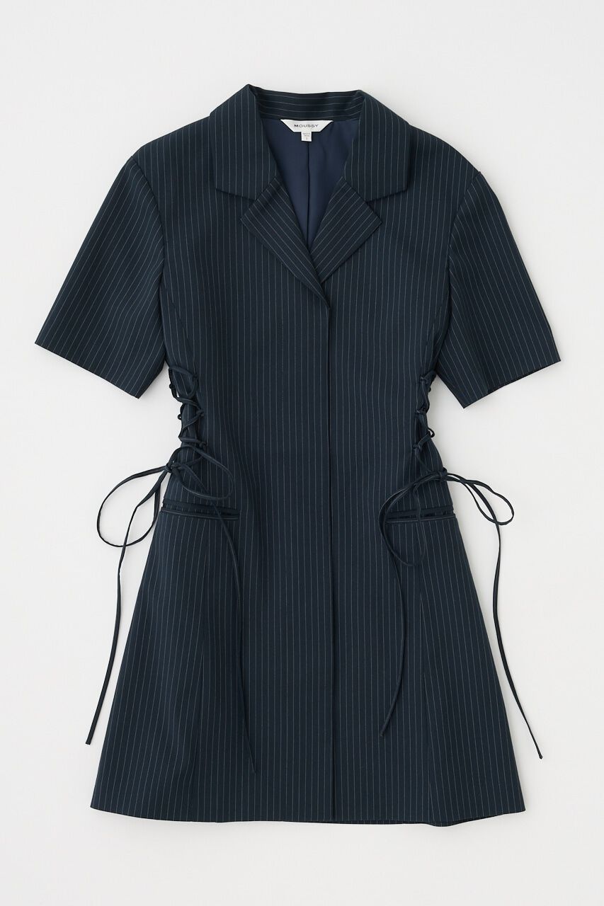 MOUSSY「LACE UP TAILORED ドレス」|ワンピース|柄NVY5