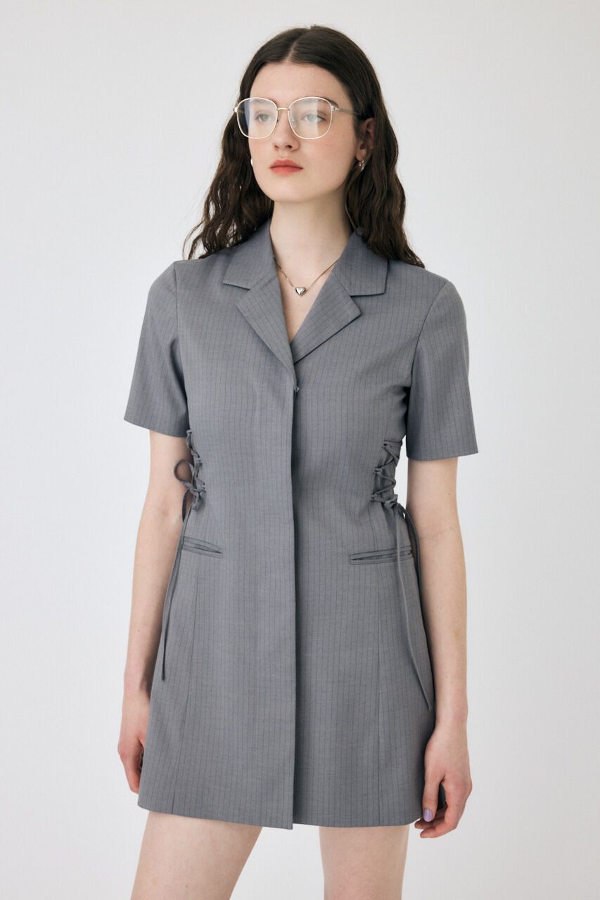 MOUSSY「LACE UP TAILORED ドレス」|ワンピース|