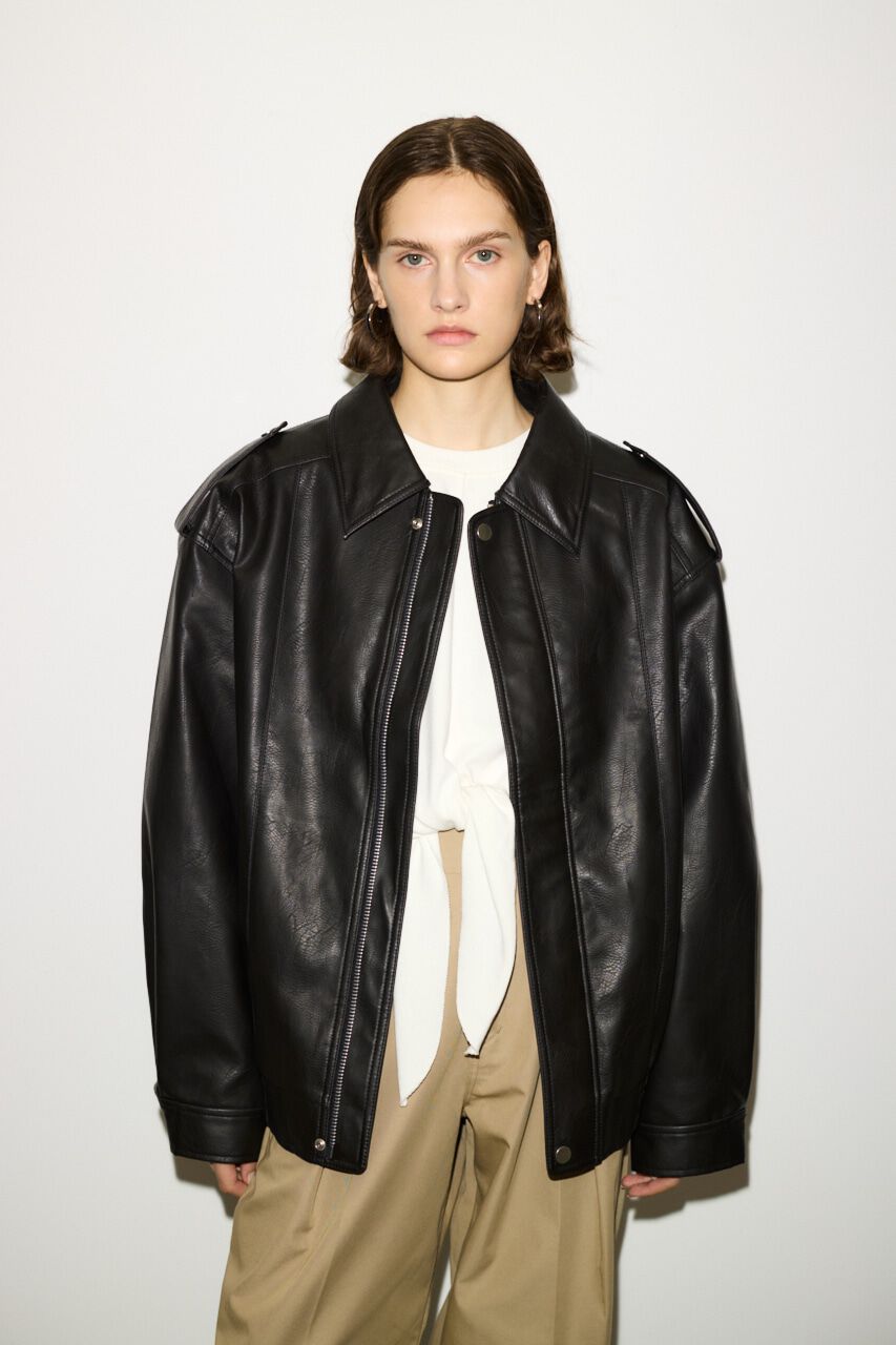 SLY「PAD IN F／LEATHER ジャケット」|その他|BLK