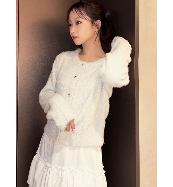 RESEXXY「ラメシャギーカーディガン」|カーディガン|