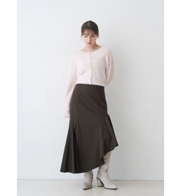 MERCURYDUO「ミニシャギークルーネックカーディガン」|カーディガン|