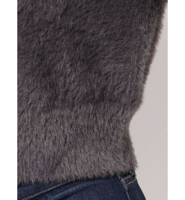 MERCURYDUO「ミニシャギークルーネックカーディガン」|カーディガン|