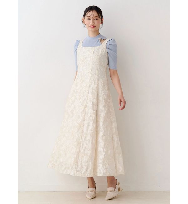 MERCURYDUO「ジャカードフィットアンドフレアジャンスカ」|ワンピース|
