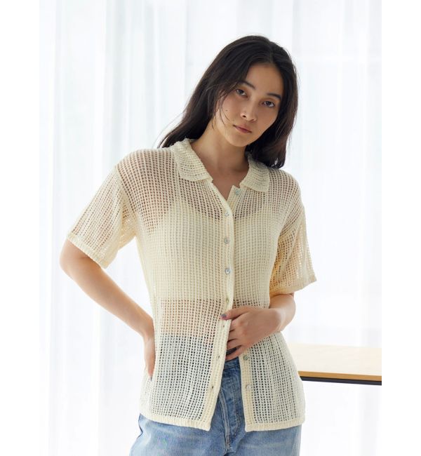 Ungrid「透かし編みキャミレイヤードニットカーデ」|カーディガン|
