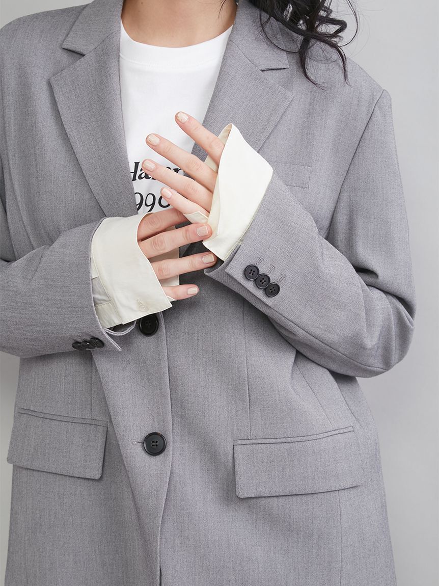 Mila Owen「シャツレイヤードジャケット」|テーラードジャケット|