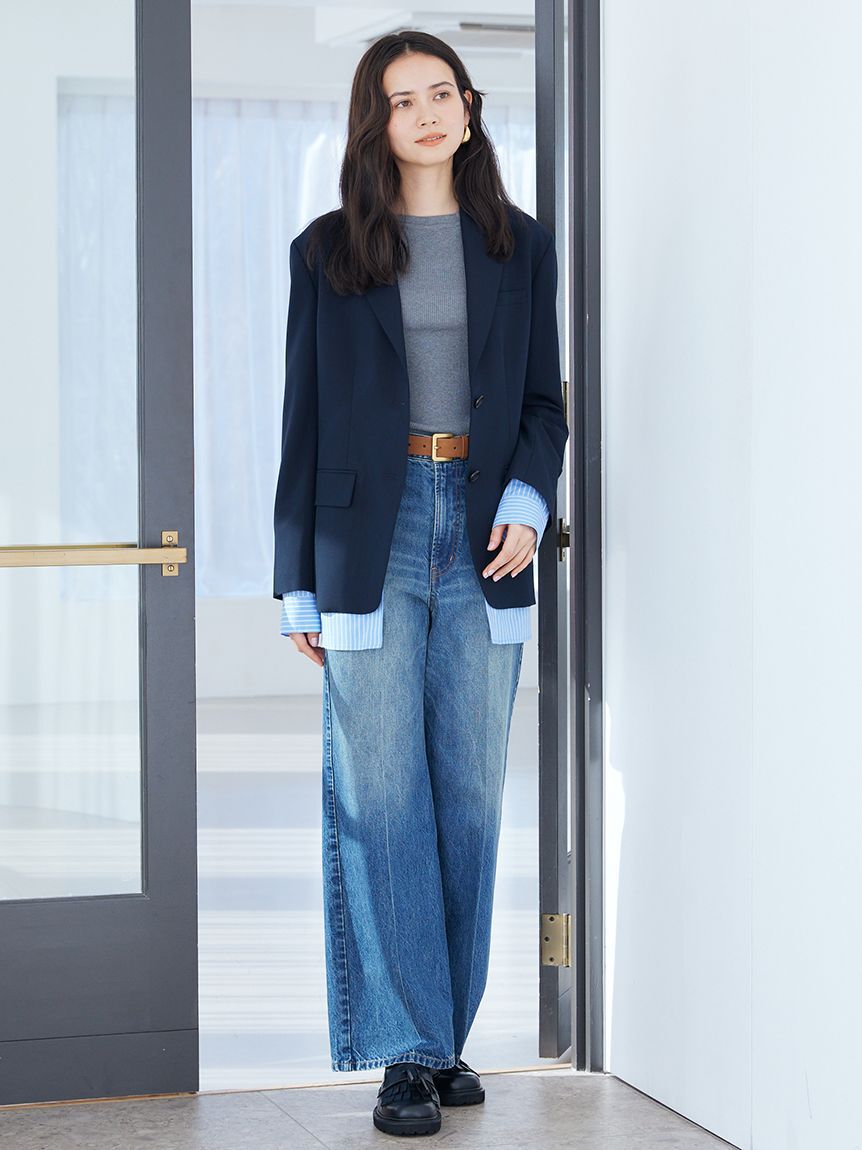 Mila Owen「シャツレイヤードジャケット」|テーラードジャケット|