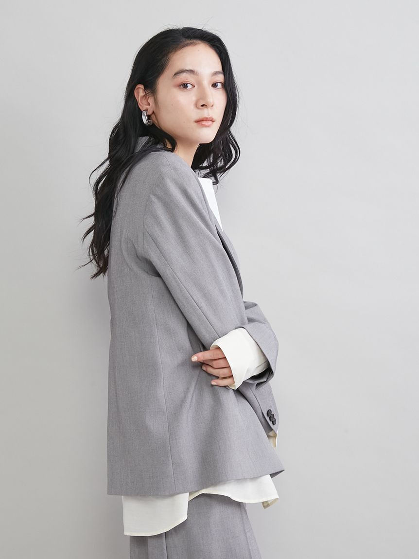 Mila Owen「シャツレイヤードジャケット」|テーラードジャケット|