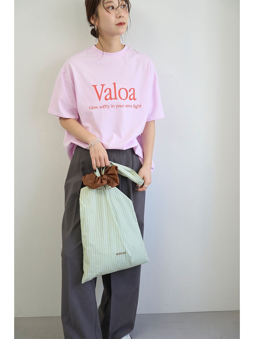 emmi atelier「【ONLINE限定カラーあり】シュシュ付きemmiロゴトートバッグ」|トートバッグ|