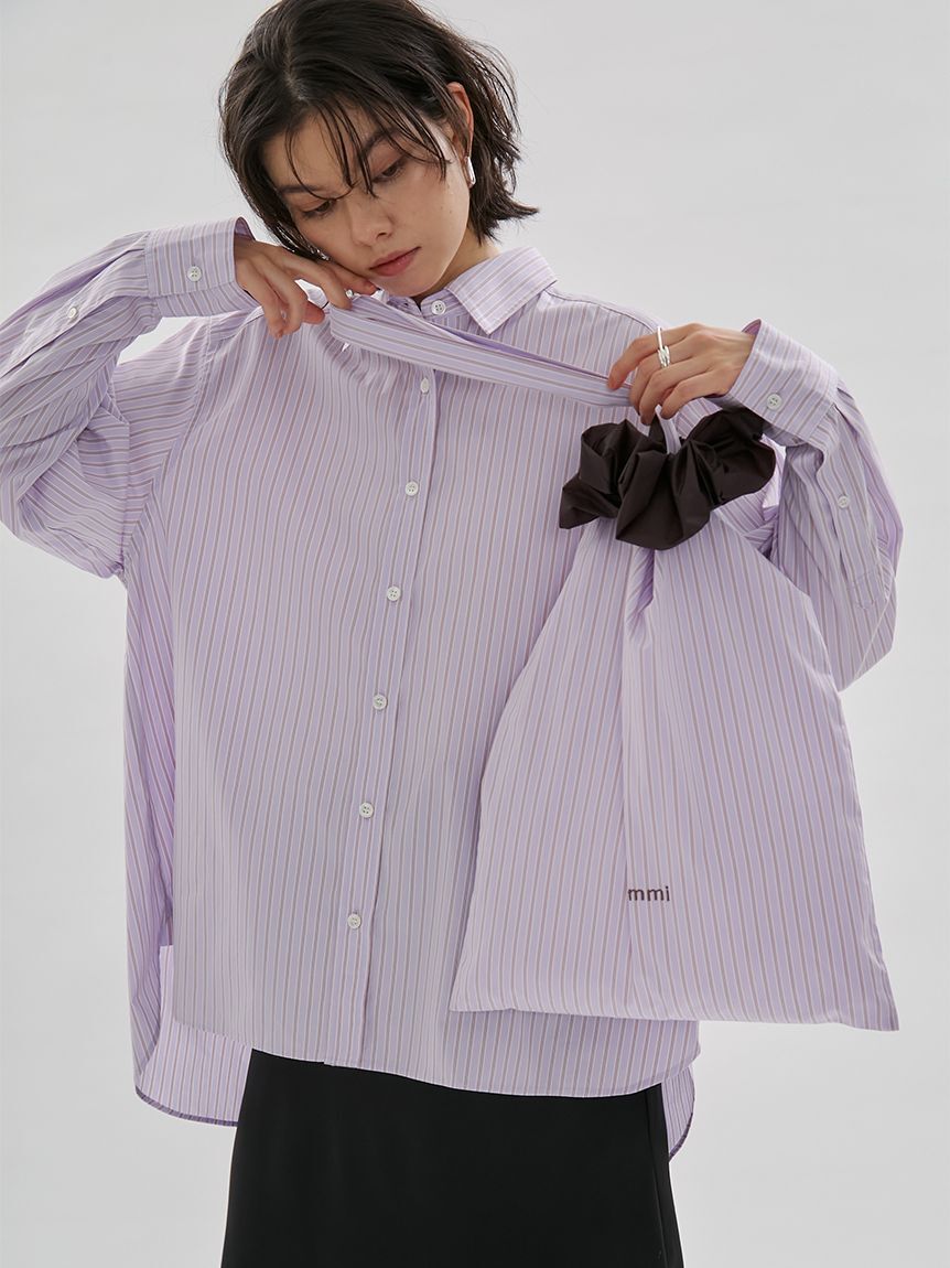 emmi atelier「【ONLINE限定カラーあり】シュシュ付きemmiロゴトートバッグ」|トートバッグ|PNK