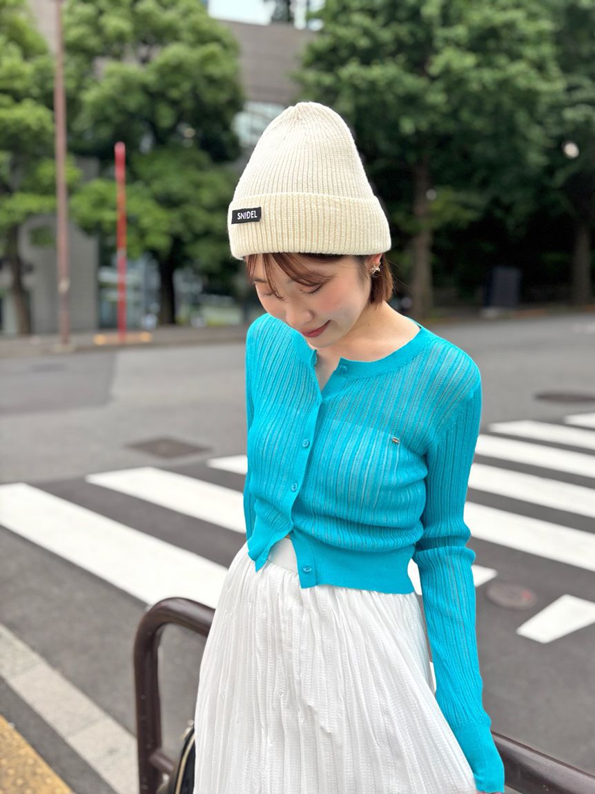 SNIDEL「シアーカーディガン」|カーディガン|