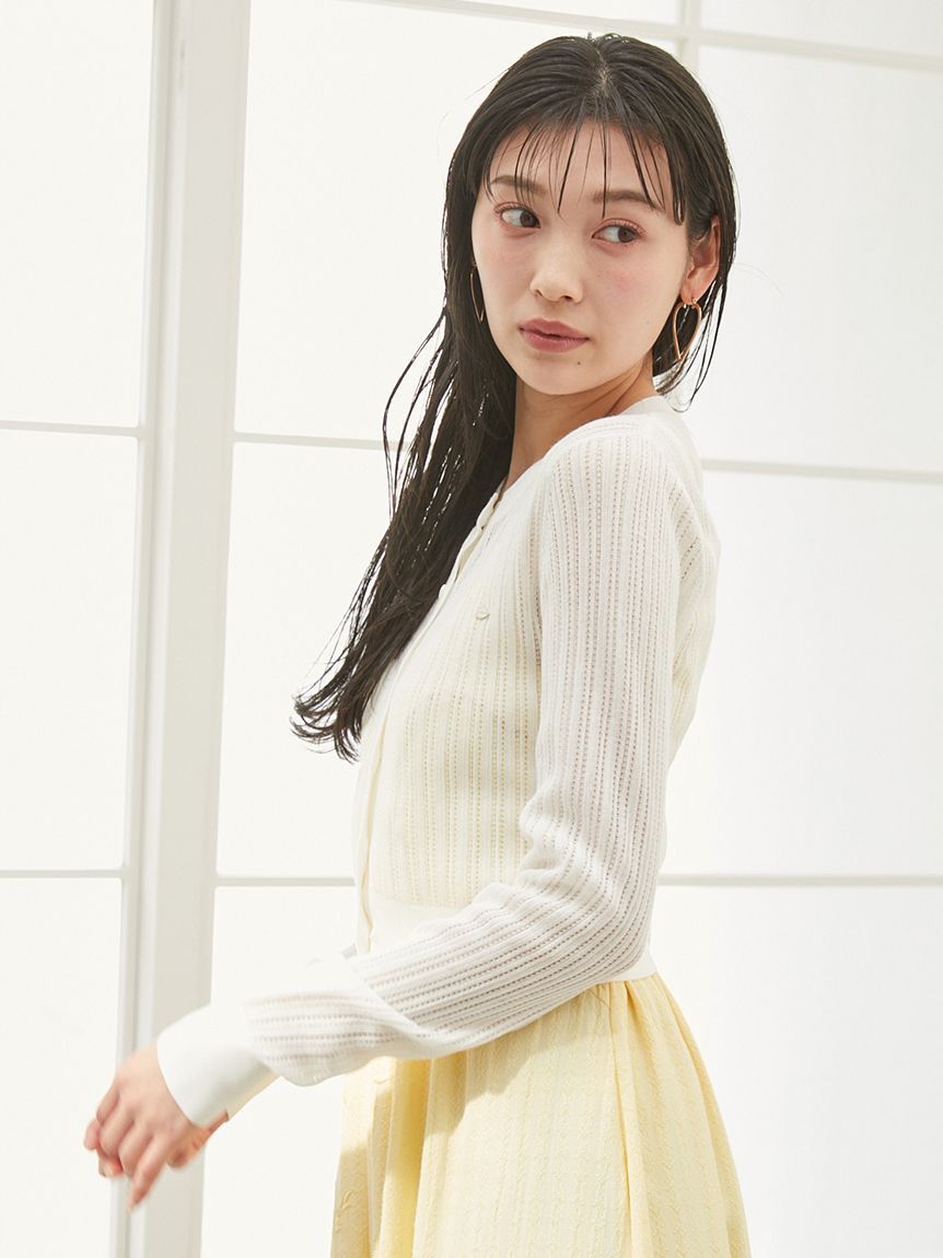 SNIDEL「シアーカーディガン」|カーディガン|