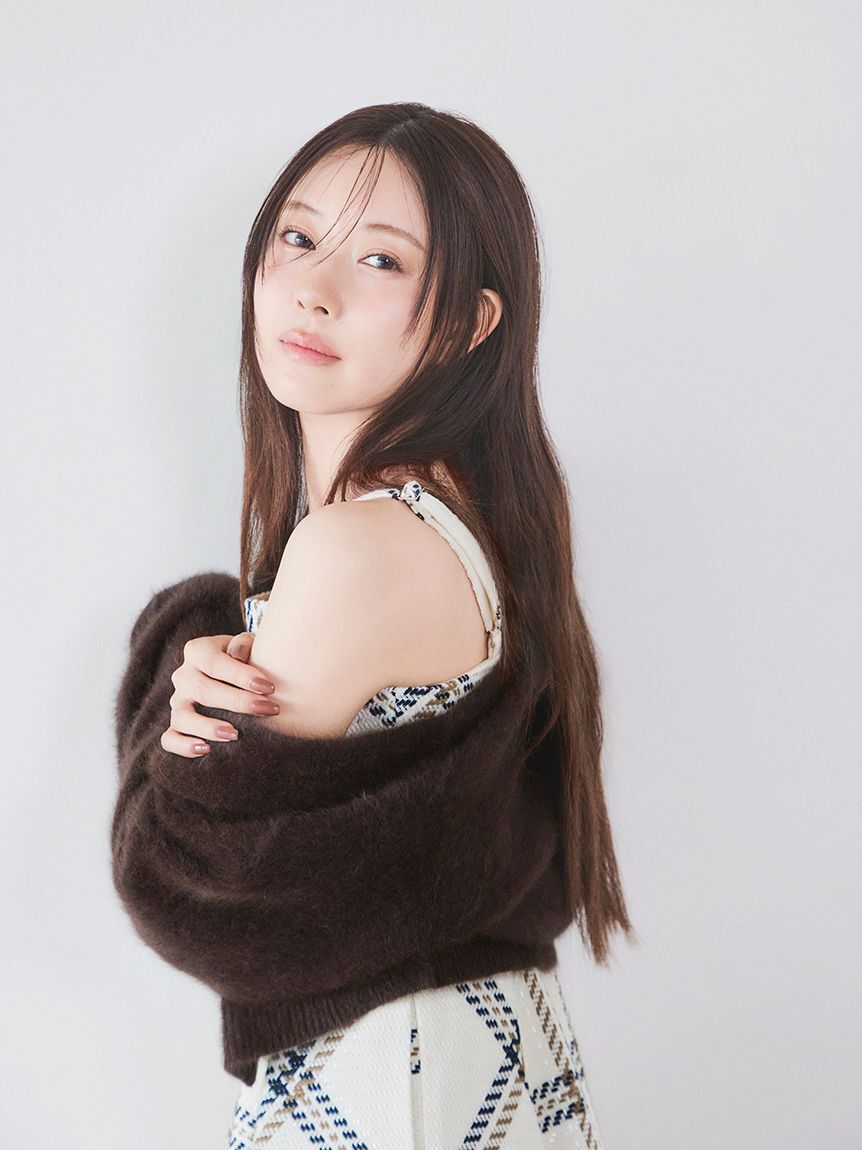 SNIDEL「フォックスファーショートカーディガン」|カーディガン|