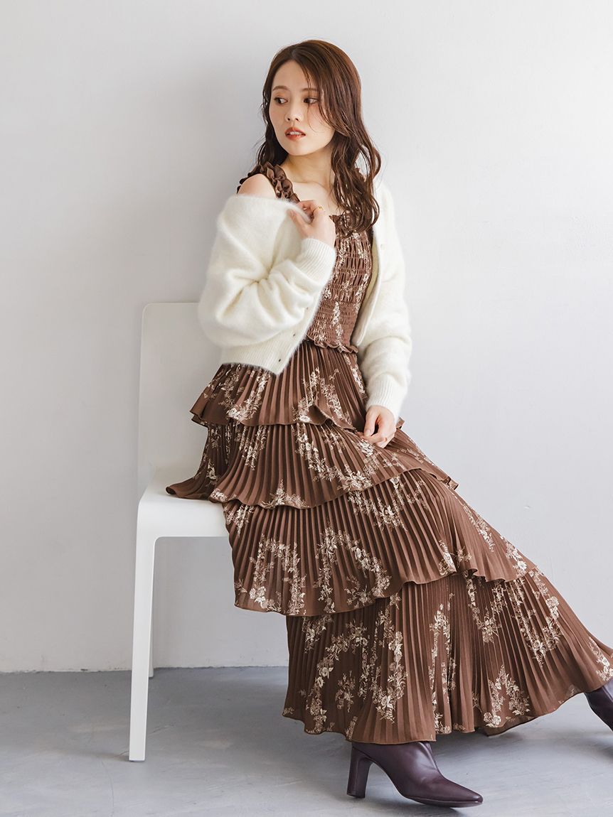 SNIDEL「フォックスファーショートカーディガン」|カーディガン|