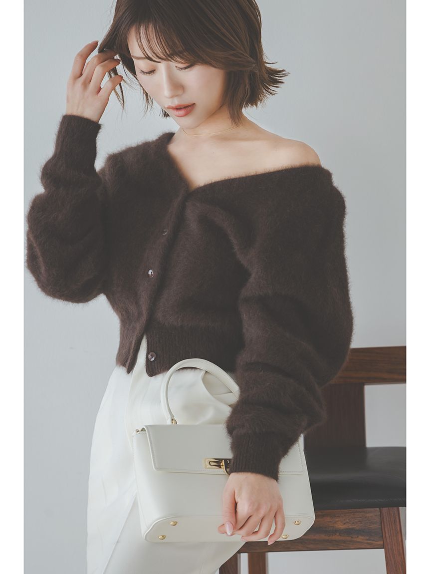 SNIDEL「フォックスファーショートカーディガン」|カーディガン|