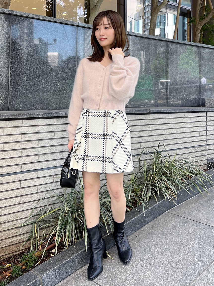 SNIDEL「フォックスファーショートカーディガン」|カーディガン|